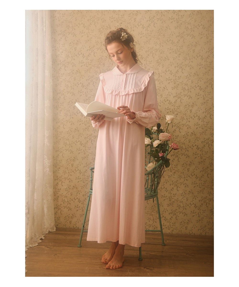 Vintage Women's Princess Dress Sleepshirts Ruffles Nightgowns.Victorian Ladies Girls Lace Nightdress Home Sleepwear $56.62 - ...