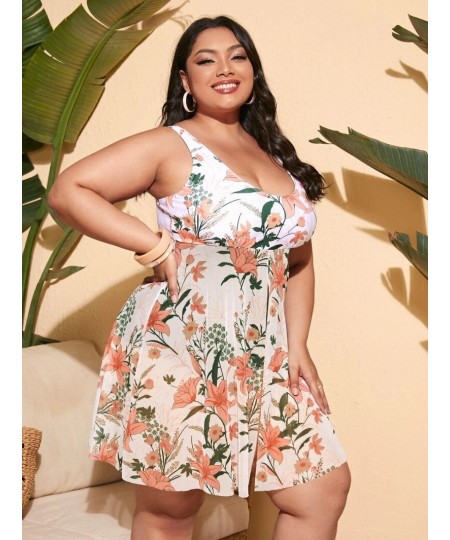 New 2023 Plus Size Digital Print Skirt Split Bikini One-Piece Swimsuit Summer Beach Swimwear Bathing Suit For Women $45.82 - ...