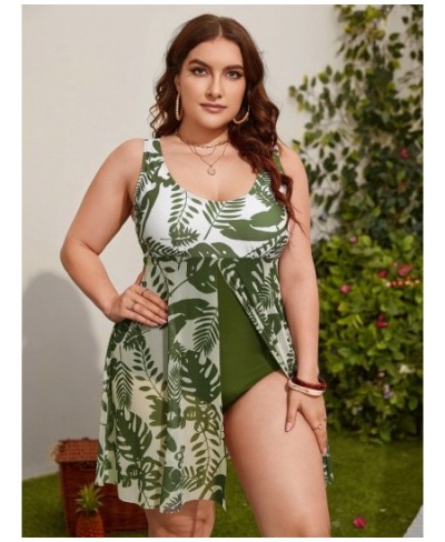 New 2023 Plus Size Digital Print Skirt Split Bikini One-Piece Swimsuit Summer Beach Swimwear Bathing Suit For Women $45.82 - ...