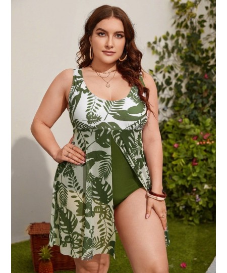 New 2023 Plus Size Digital Print Skirt Split Bikini One-Piece Swimsuit Summer Beach Swimwear Bathing Suit For Women $45.82 - ...