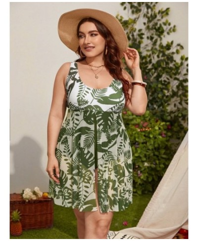 New 2023 Plus Size Digital Print Skirt Split Bikini One-Piece Swimsuit Summer Beach Swimwear Bathing Suit For Women $45.82 - ...