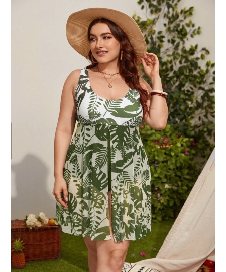 New 2023 Plus Size Digital Print Skirt Split Bikini One-Piece Swimsuit Summer Beach Swimwear Bathing Suit For Women $45.82 - ...