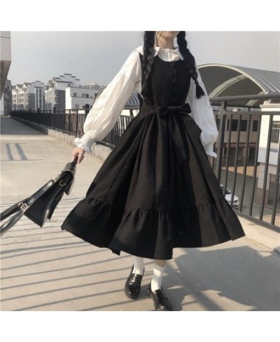 Sleeveless Dress Women Japanese Style Chic Leisure Kawaii Teenager JK New College Sweet Ruffles Girls High Waist 4XL All-matc...