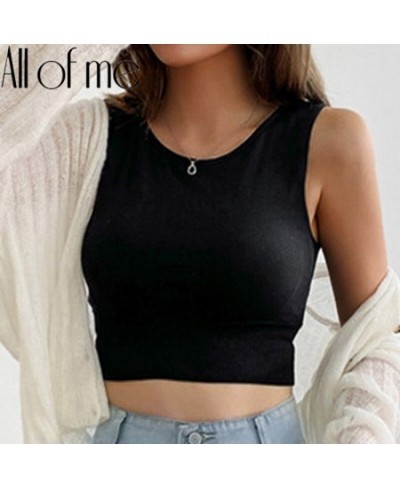 Tank Crop Tops for Girls Female Camisole Fashion Solid Color Lounge Underwear for Women Lingerie Femme Push Up BodyShaper $14...