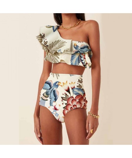 Vintagew Swimsuit 2 Pieces Skirt Holiday Beach Dress Designer Bathing Suit Summer Surf Wear Printed Swimwear $34.48 - Swimsuit