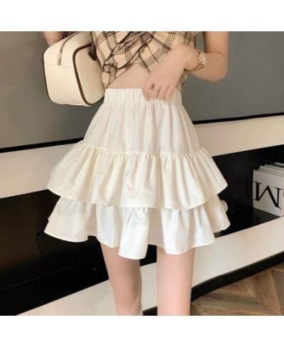 2023 Spring and Autumn Cake Skirt High Waist Slim Fit French Small Fluffy Design Sense A-line Lovely Solid Color Skirt Girl $...