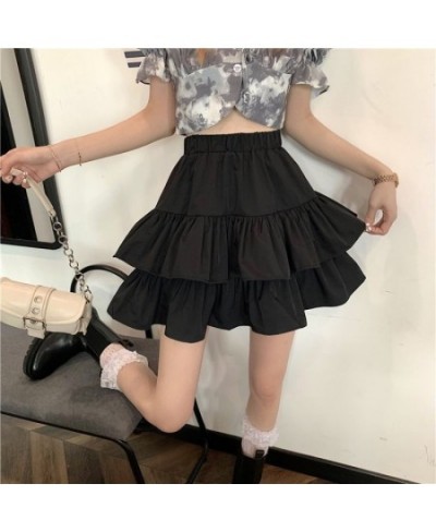 2023 Spring and Autumn Cake Skirt High Waist Slim Fit French Small Fluffy Design Sense A-line Lovely Solid Color Skirt Girl $...