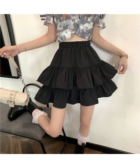 2023 Spring and Autumn Cake Skirt High Waist Slim Fit French Small Fluffy Design Sense A-line Lovely Solid Color Skirt Girl $...