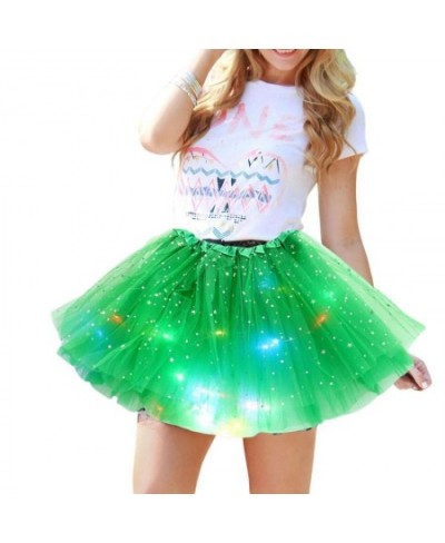 Women Short Tutu Skirt Party Luminous Fairy Costume Carnival Party Gift Festival Christmas Halloween LED Light Up Tulle Skirt...