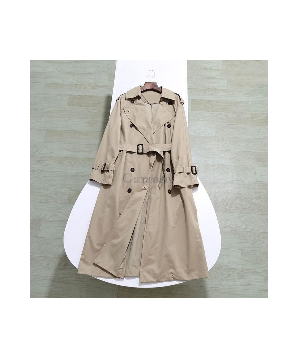 2023 Spring New Women Belt Loose Overknee Double-breasted Classic Trench Coat Windbreaker Jacket Retro Outwear Female $97.47 ...