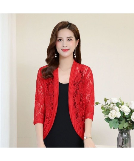 2022 Autumn Summer Sun Protection Clothing Women Lace Cardigan Female Cardigans Women Shawl Coat Ladies Outerwear $21.29 - Sw...