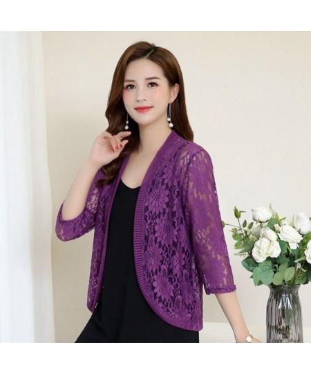 2022 Autumn Summer Sun Protection Clothing Women Lace Cardigan Female Cardigans Women Shawl Coat Ladies Outerwear $21.29 - Sw...