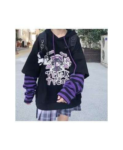 Oversized Patchwork Hoodie Streetwear Hip Hop Women Sweatshirts Casual Autumn High Street Tops Funny Harajuku Striped Hoodie ...