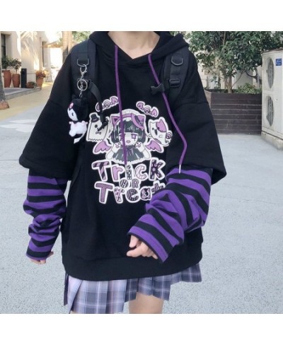 Oversized Patchwork Hoodie Streetwear Hip Hop Women Sweatshirts Casual Autumn High Street Tops Funny Harajuku Striped Hoodie ...