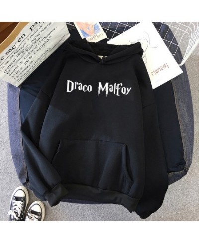 Draco Malfoy Cartonn Hoodie Women Warm Hoodies Streetwear Fashion Sweatshirt Hip Hop letter Harajuku Oversized Casual clothes...