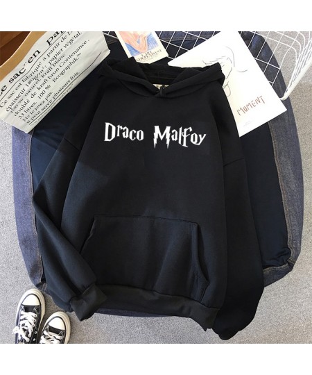 Draco Malfoy Cartonn Hoodie Women Warm Hoodies Streetwear Fashion Sweatshirt Hip Hop letter Harajuku Oversized Casual clothes...