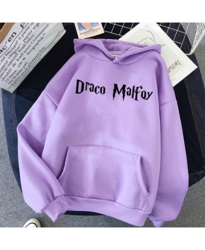 Draco Malfoy Cartonn Hoodie Women Warm Hoodies Streetwear Fashion Sweatshirt Hip Hop letter Harajuku Oversized Casual clothes...