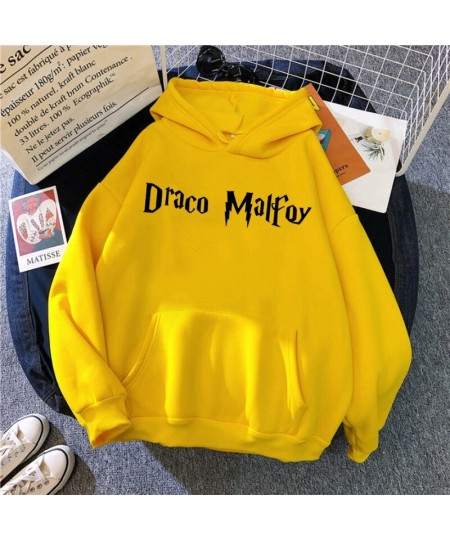 Draco Malfoy Cartonn Hoodie Women Warm Hoodies Streetwear Fashion Sweatshirt Hip Hop letter Harajuku Oversized Casual clothes...