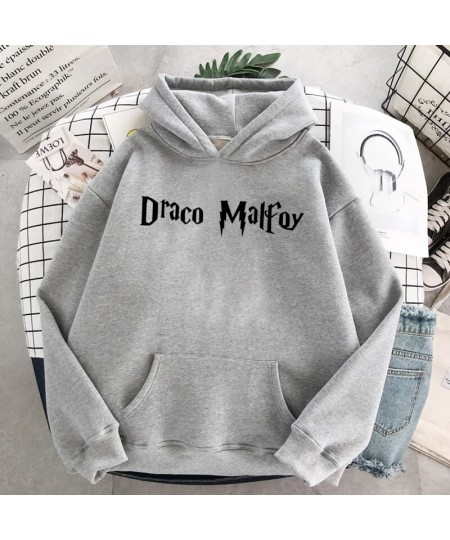 Draco Malfoy Cartonn Hoodie Women Warm Hoodies Streetwear Fashion Sweatshirt Hip Hop letter Harajuku Oversized Casual clothes...