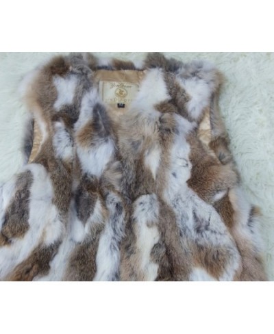 Free shippin genuine real natural rabbit fur vest women's long fashion coat winter fur jacket custom any size $93.99 - Jacket...