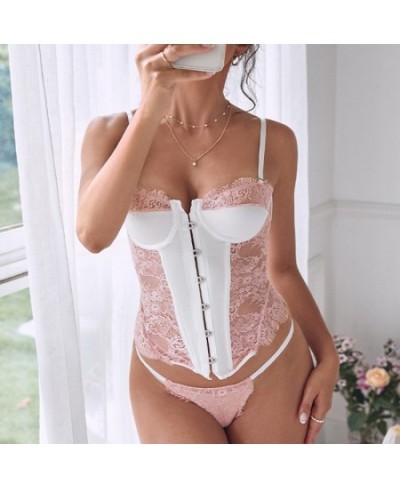 Sexy Lace Bustier and Corset Fashion Princess Style Women Lingerie Gothic Bodysuit Temptation Thong Nightwear Outfit Babydoll...