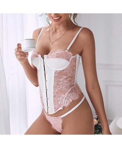 Sexy Lace Bustier and Corset Fashion Princess Style Women Lingerie Gothic Bodysuit Temptation Thong Nightwear Outfit Babydoll...