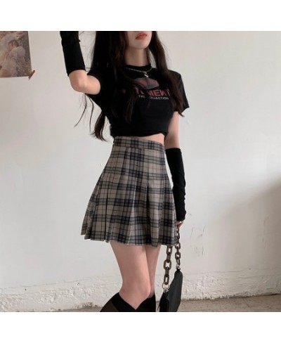 Short Skirt Female Summer Sweet and Cool High Waist Thin Skirts A-line Bag Hip Hot Girl Black Pleated maxi skirt $29.19 - Skirts