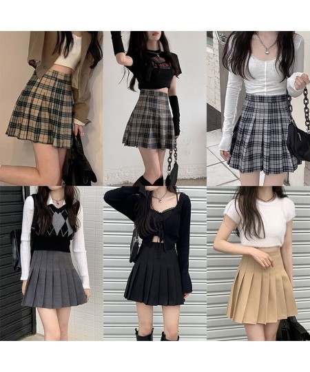 Short Skirt Female Summer Sweet and Cool High Waist Thin Skirts A-line Bag Hip Hot Girl Black Pleated maxi skirt $29.19 - Skirts