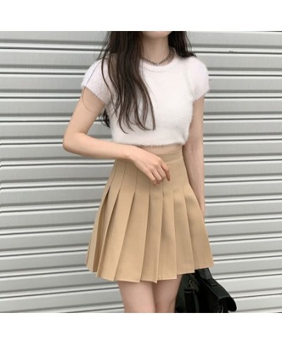 Short Skirt Female Summer Sweet and Cool High Waist Thin Skirts A-line Bag Hip Hot Girl Black Pleated maxi skirt $29.19 - Skirts