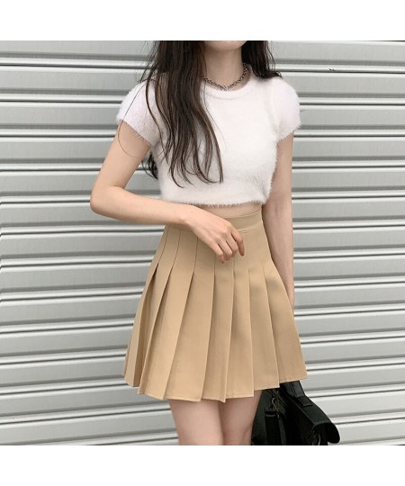 Short Skirt Female Summer Sweet and Cool High Waist Thin Skirts A-line Bag Hip Hot Girl Black Pleated maxi skirt $29.19 - Skirts