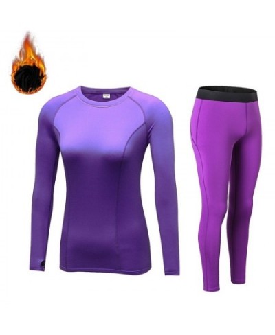 Women Thermal underwear thin fleece female long johns winter tight fitness solid color $48.63 - Underwear