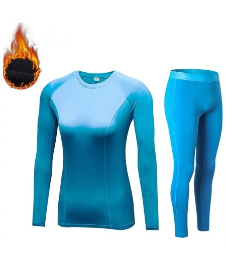 Women Thermal underwear thin fleece female long johns winter tight fitness solid color $48.63 - Underwear