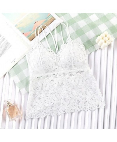 Crop V-neck Women's Bustier 2022 Out Corset Tank Tops Vest Sexy Top Plus Hollow Camisole Women Lace Size $21.30 - Underwear