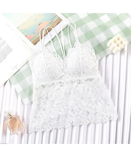 Crop V-neck Women's Bustier 2022 Out Corset Tank Tops Vest Sexy Top Plus Hollow Camisole Women Lace Size $21.30 - Underwear