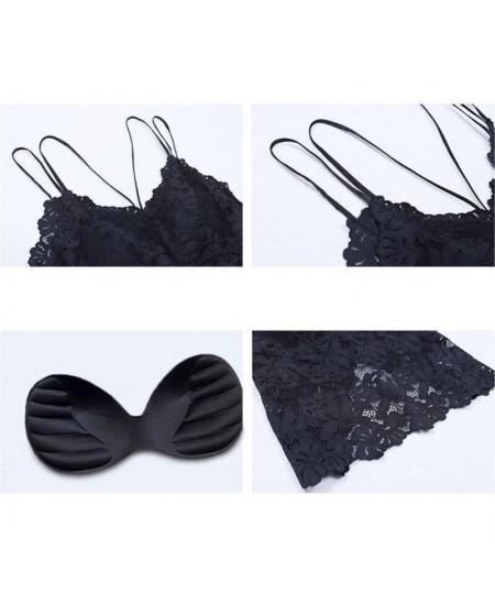 Crop V-neck Women's Bustier 2022 Out Corset Tank Tops Vest Sexy Top Plus Hollow Camisole Women Lace Size $21.30 - Underwear