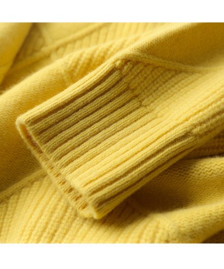 Cashmere sweater women turtleneck sweater pure color knitted turtleneck pullover 100% pure wool loose large size sweater wome...