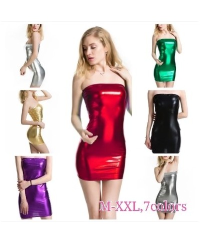 Sexy PU Leather Women Dress Sleeveless Pencil Mini Bodycon Club Party Dresses Spring Black Red Leather Dresses $25.03 - Dresses