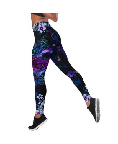 Fashion Women Butterfly Print Leggings Fitness High Waist Gym Leggings Push Ups Fitness Women Print Leggings XS-8XL $27.28 - ...