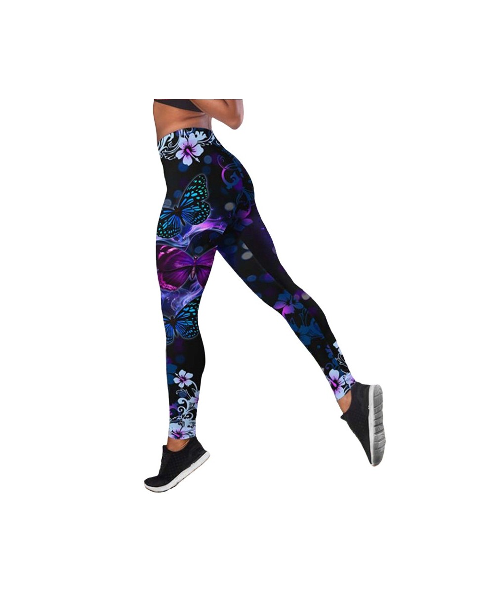 Fashion Women Butterfly Print Leggings Fitness High Waist Gym Leggings Push Ups Fitness Women Print Leggings XS-8XL $27.28 - ...