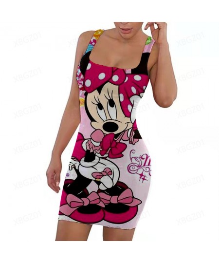 Women's Dress Sleeveless 3D Print Party Dresses for Women 2022 Minnie Mouse Slim Fit Cartoon Casual Sexy Fashion Tight $22.86...