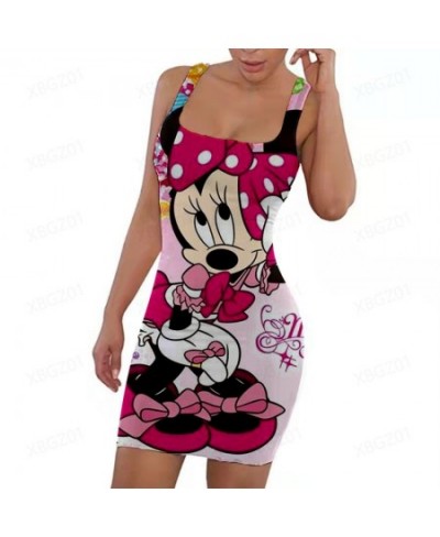 Women's Dress Sleeveless 3D Print Party Dresses for Women 2022 Minnie Mouse Slim Fit Cartoon Casual Sexy Fashion Tight $22.86...