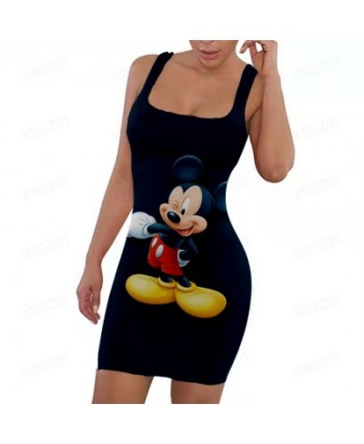 Women's Dress Sleeveless 3D Print Party Dresses for Women 2022 Minnie Mouse Slim Fit Cartoon Casual Sexy Fashion Tight $22.86...