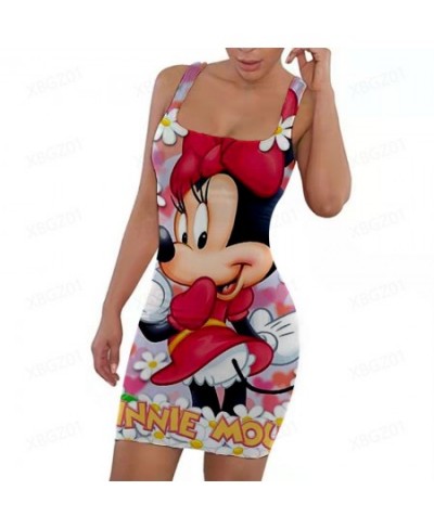 Women's Dress Sleeveless 3D Print Party Dresses for Women 2022 Minnie Mouse Slim Fit Cartoon Casual Sexy Fashion Tight $22.86...