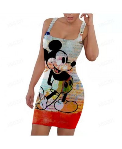 Women's Dress Sleeveless 3D Print Party Dresses for Women 2022 Minnie Mouse Slim Fit Cartoon Casual Sexy Fashion Tight $22.86...