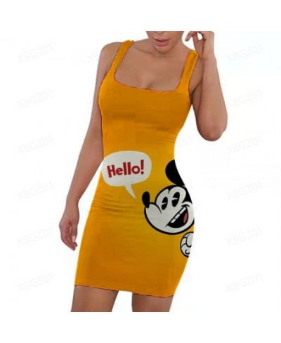 Women's Dress Sleeveless 3D Print Party Dresses for Women 2022 Minnie Mouse Slim Fit Cartoon Casual Sexy Fashion Tight $22.86...