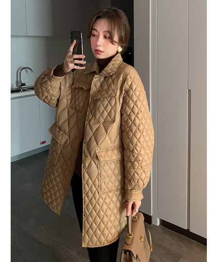 Winter Loose Puffer Coat 90% White Long Duck Down Jacket Women Ultra Light Fashion Feather Parkas Thigh-Length Down Coats $10...