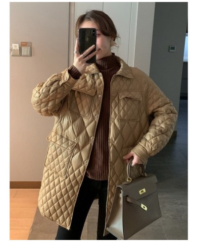 Winter Loose Puffer Coat 90% White Long Duck Down Jacket Women Ultra Light Fashion Feather Parkas Thigh-Length Down Coats $10...