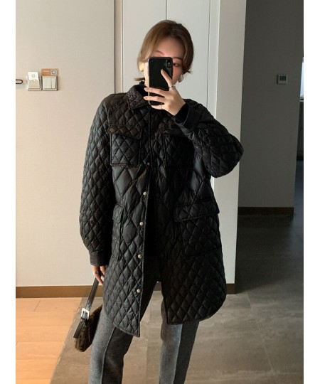 Winter Loose Puffer Coat 90% White Long Duck Down Jacket Women Ultra Light Fashion Feather Parkas Thigh-Length Down Coats $10...