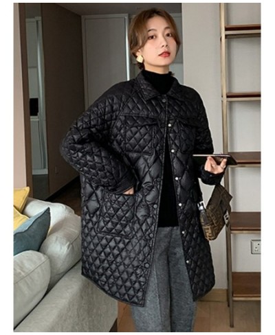 Winter Loose Puffer Coat 90% White Long Duck Down Jacket Women Ultra Light Fashion Feather Parkas Thigh-Length Down Coats $10...