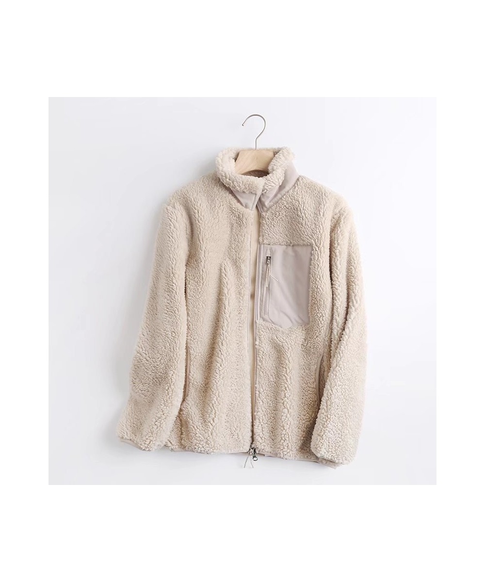 Female clothing Windproof Fleece Jacket Long Sleeve Warm fur coat women Winter Women's clothing $63.36 - Jackets & Coats